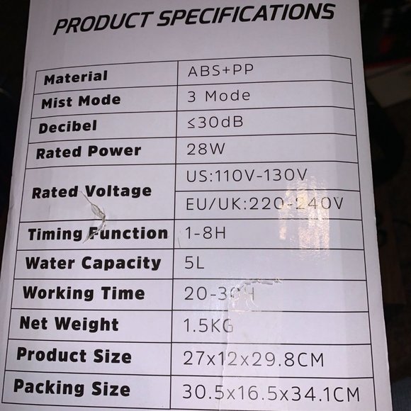 Mist Humidifier With Remote - Picture 4 of 4